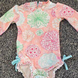 BOGO 🎀 Ruffle Butts Sleeved Swimsuit- 6-12M